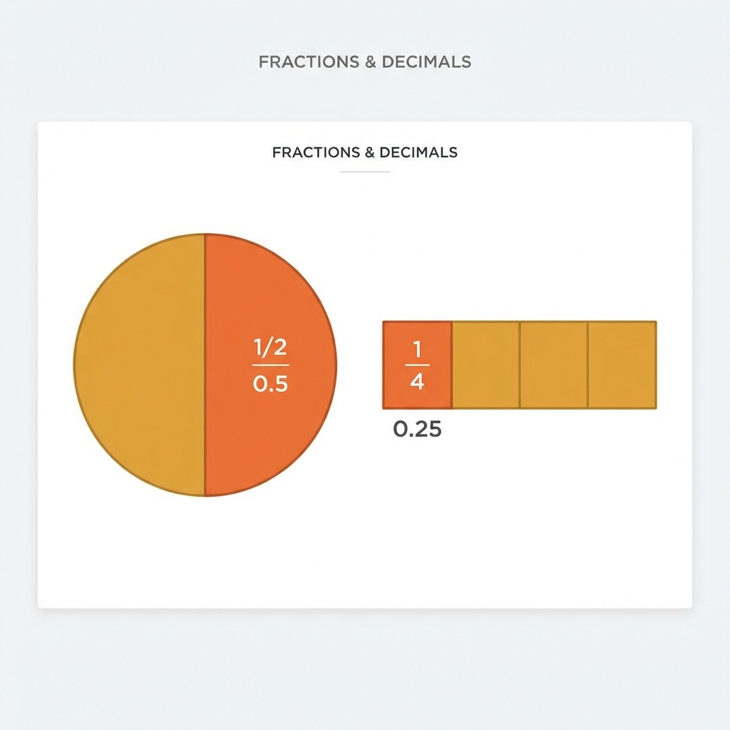 Fractions, Decimals & Percentages